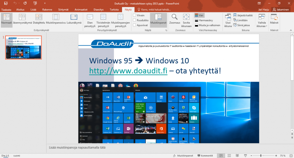 windows10-ja-Office-2016-esimerkkina-powerpoint2016