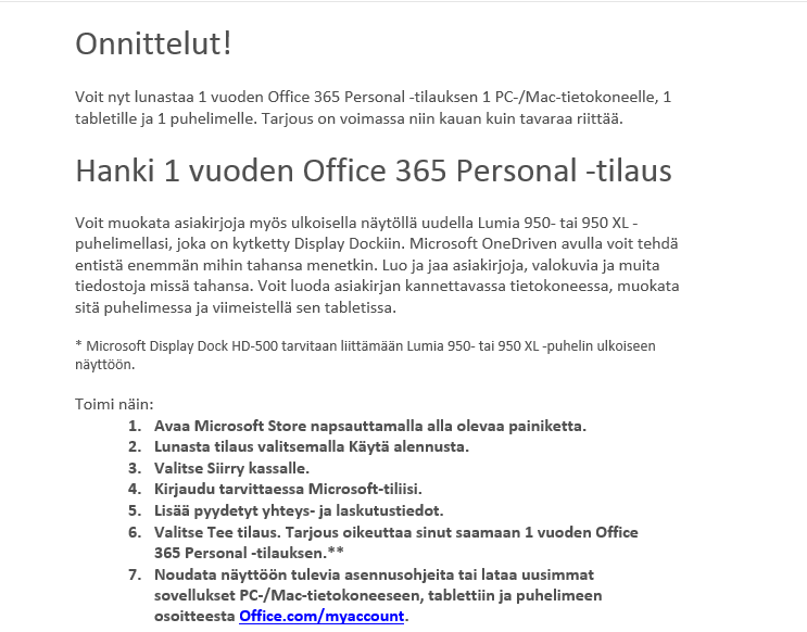 Lumia-950-offers-Office-365-personal-tilaus-vuodeksi