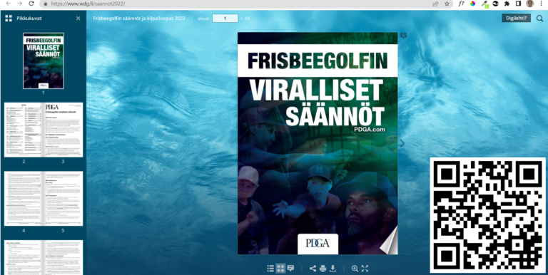 Frisbeegolfin säännöt 2022
