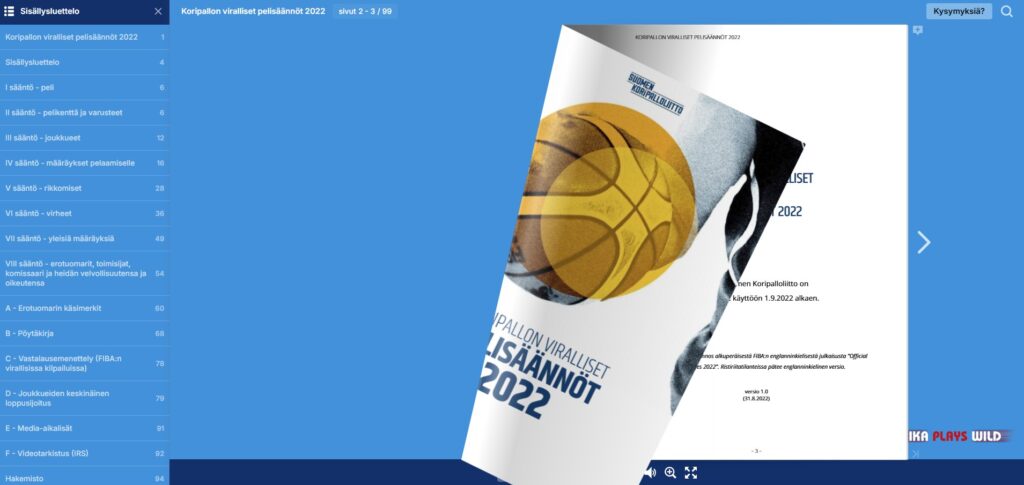 Namika Lappeenranta – koripallosäännöt 2022